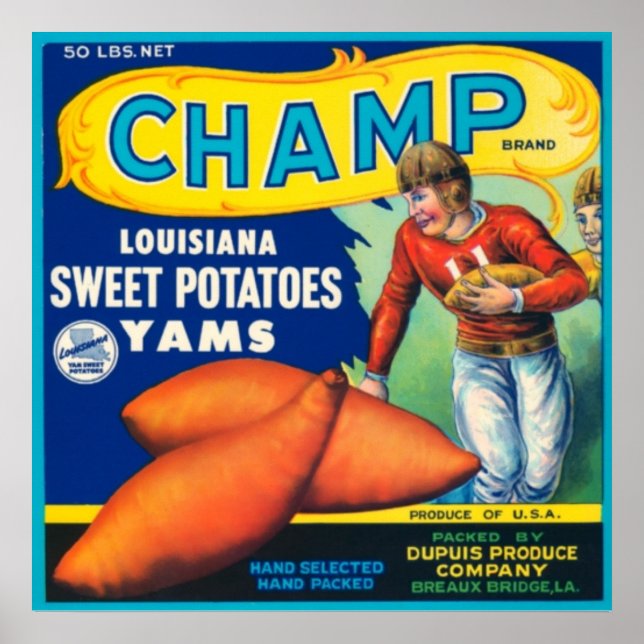 Champ Louisiana Sweet Potatis Poster (Framsidan)