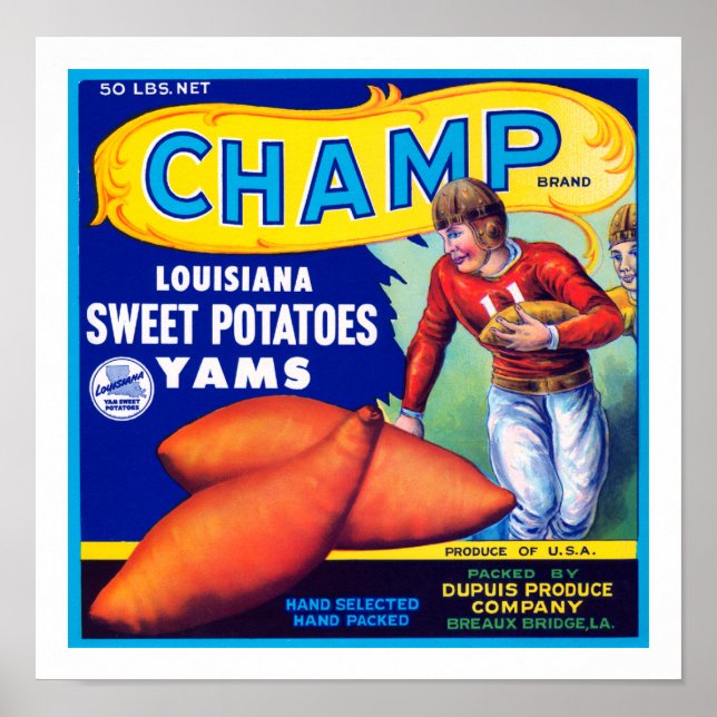 Champ Louisiana Sweet Potatis Poster (Framsidan)