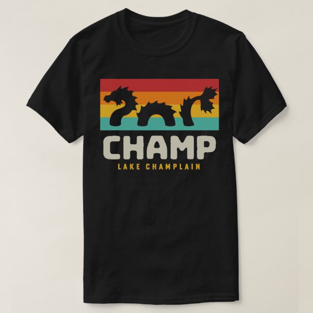 Champ Sjö Chamblank Monster American Folklore T Shirt (Design framsida)