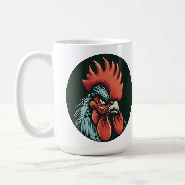 "Champ the Grumpy Rooster" Mug Kaffemugg (Vänster)