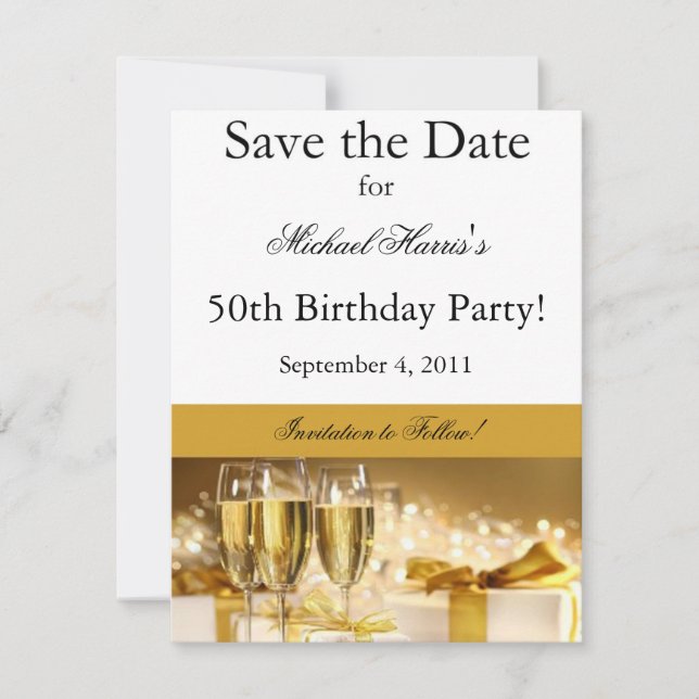 Champaagne Spara datuminbjudan Spara Datumet (Framsida)