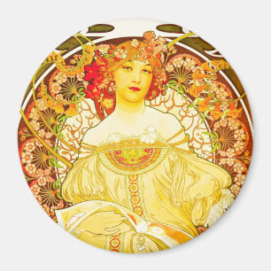 Champagne Alphonse Mucha - magnet