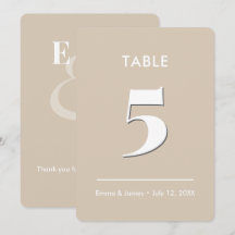 Champagne Ampersand Bröllop | Bordnummer
