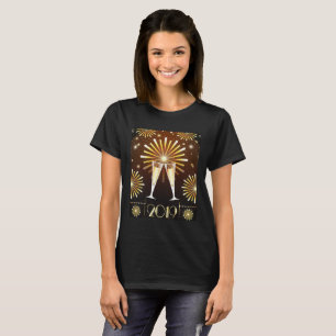 Champagne and Fireworks Nyårsafton 2019 T Shirt