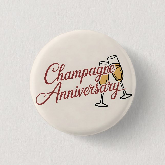 Champagne Anniversary Celebration Script Graphic Knapp (Framsida)