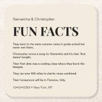 Champagne anpassningsbar roligt fact list Bröllop