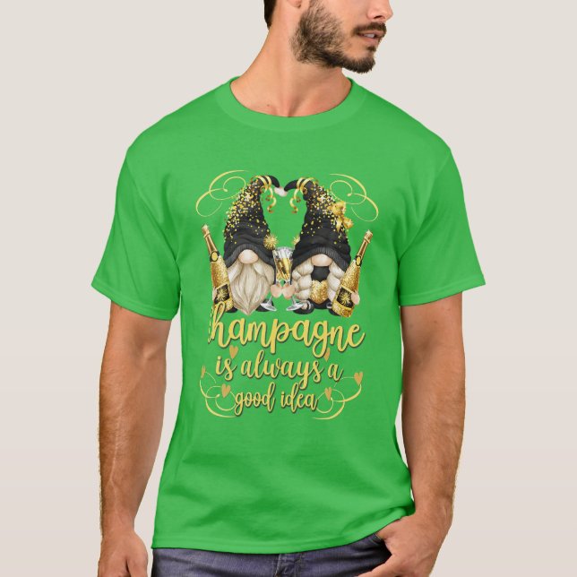 Champagne är alltid en Bra idé med fräckt Party G T Shirt (Framsida)