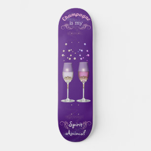 Champagne är min blåvita Rosa. Mini Skateboard Bräda 18,5 Cm