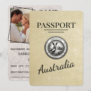 Champagne Australia Pass Save Date Spara Datumet