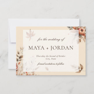 Champagne Autumn Pumpkin Harvest Spara datumet