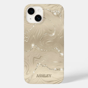 Champagne Background White Glitter