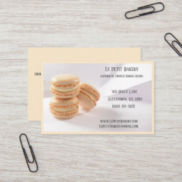 Champagne Bakery Baker Pastry Chef Vanilla Macaron Visitkort