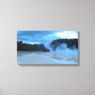 Champagne Bassäng nära Rotorua Nya Zeeland Canvastryck