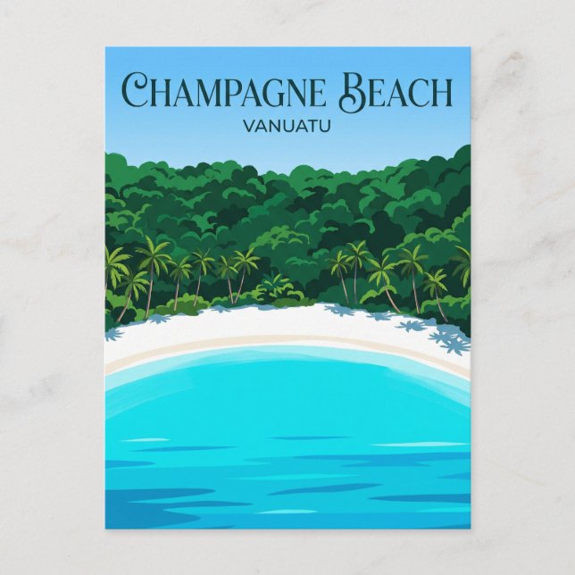 Champagne Beach Vanuatu Vykort (Framsida)