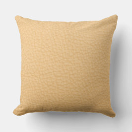 Champagne Beige Leather-utskrift Pillow Kudde