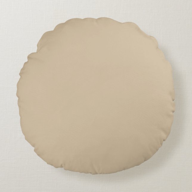 Champagne beige rund kudde (Framsidan)