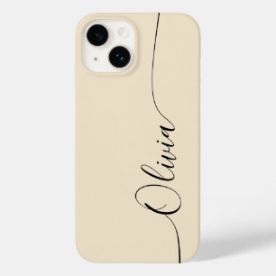 Champagne Black Elegant Calligraphy Namn
