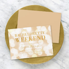 Champagne Bokeh Ljus Bachelorette Helg Inbjudningar