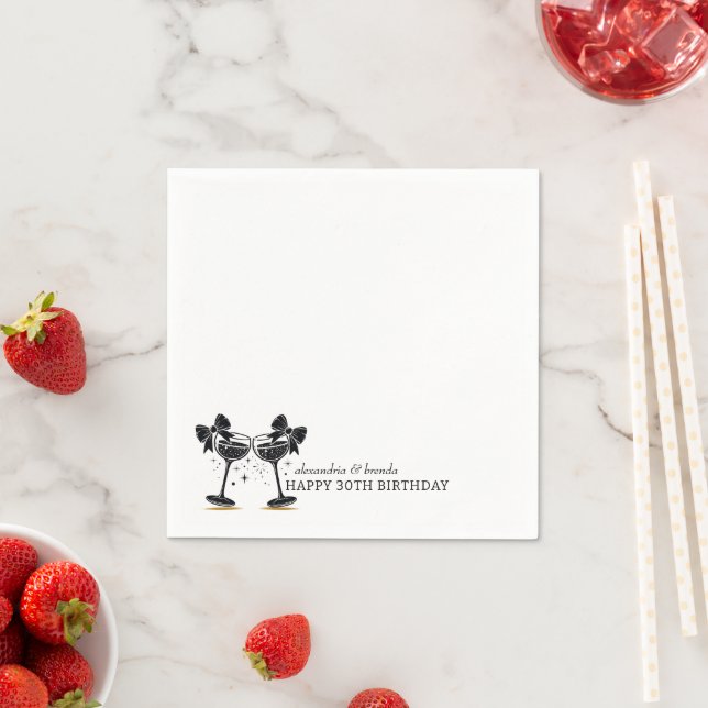Champagne Bow Pappersservett (Insitu)