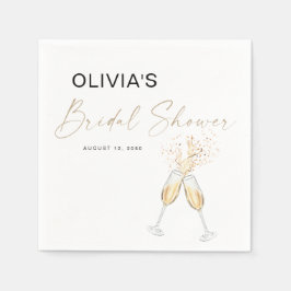 Champagne Bröllopsdusch Servetter