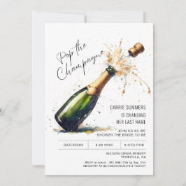Champagne Bröllopsfest För Bruden Inbjudningar