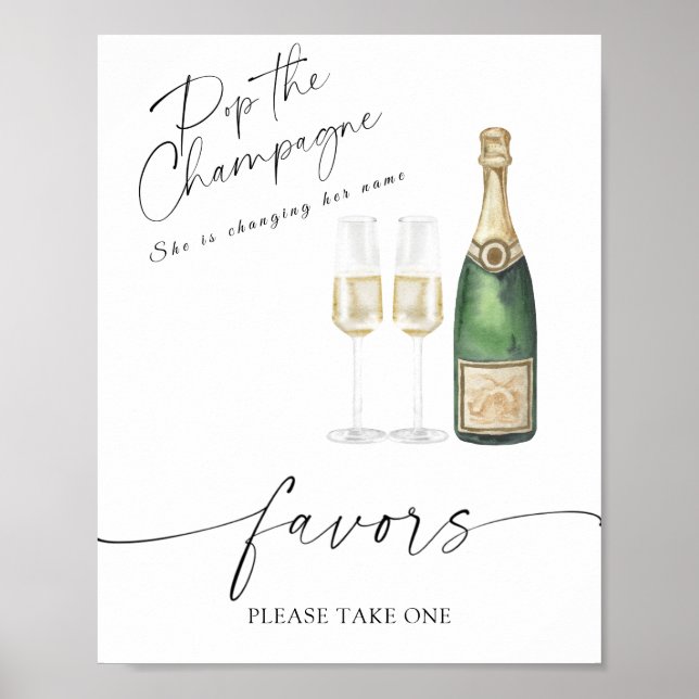 Champagne - bröllopsgåvor ta en  poster (Framsidan)