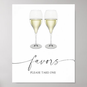 Champagne - bröllopsgåvor, ta en  poster