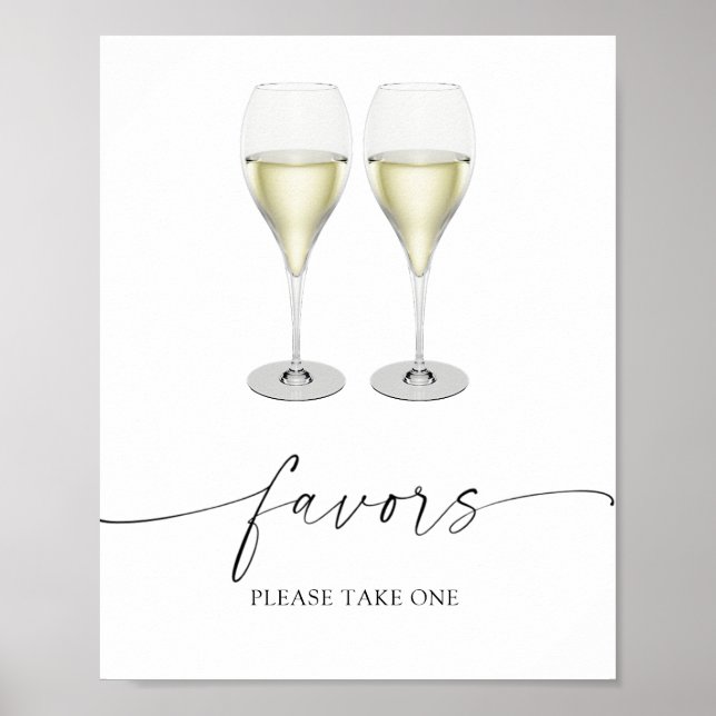 Champagne - bröllopsgåvor, ta en  poster (Framsidan)