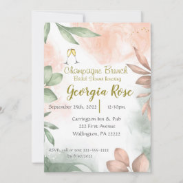Champagne brunch bridal shower invitation inbjudningar