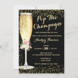 Champagne Brunch Bröllopsdusch Inbjudan