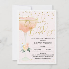 Champagne Brunch BubLY Inbjudningskort för möhippa