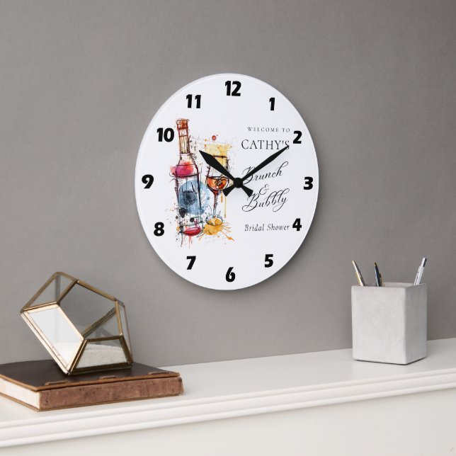 Champagne Brunch och Bubbly Bröllopsfest Välkommen Stor Klocka (Kontor)