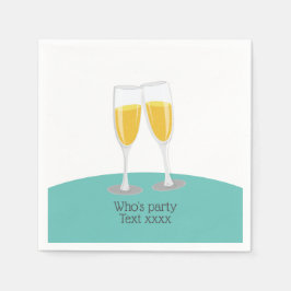 Champagne Brunch och Bubly-chestrar-födelsedag Pappersservett