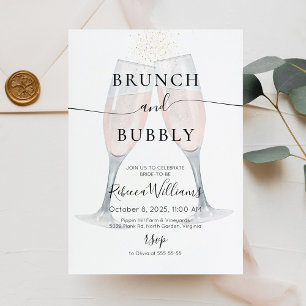 Champagne Brunch och Bubly-Möhippa Inbjudningar
