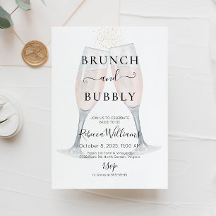 Champagne Brunch och Bubly-Möhippa Inbjudningar
