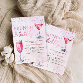 Champagne Brunch och Bubly-Möhippa Inbjudningar