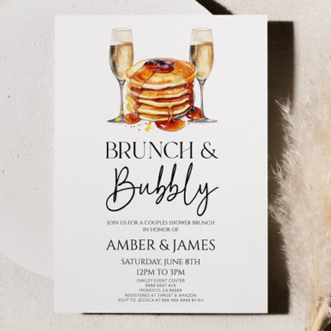 Champagne Brunch och Bubly Par Shower Brunch Inbjudningar (Skapare uppladdad)