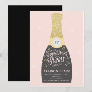 Champagne Brunch och Bubly Shower-inbjudan Inbjudningar