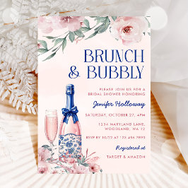 Champagne Brunch och Möhippa av butelj Inbjudningar