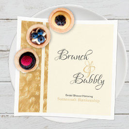Champagne Bubblar Brunch Bubbly Bröllopsdusch Pappersservett