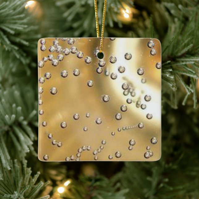 Champagne bubbles 2 julgransprydnad keramik (Träd)