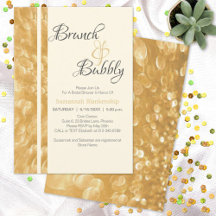 Champagne Bubbles Brunch Bubbly-inbjudan