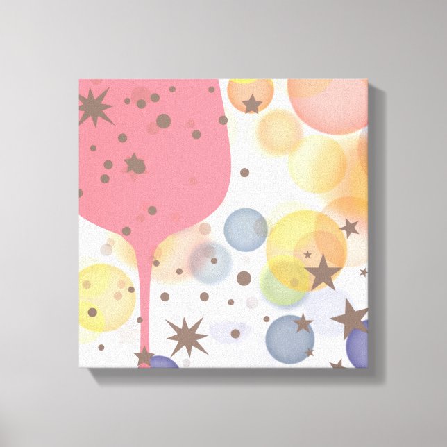 Champagne Bubbles Canvastryck (Framsida)