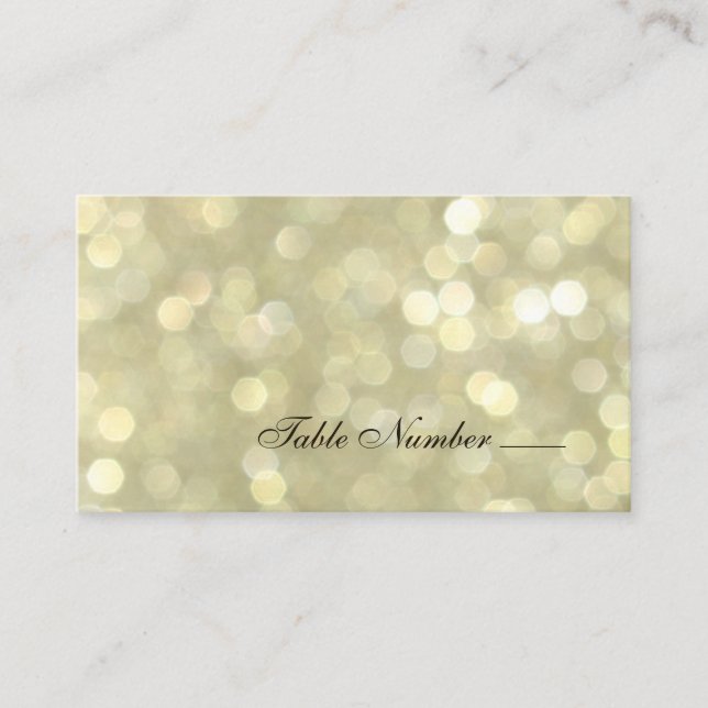 Champagne Bubbles Escort Card Placeringskort (Framsida)