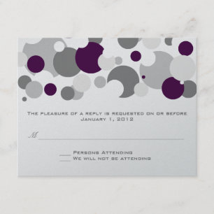 Champagne Bubbles Lila/Silver OSA Kort