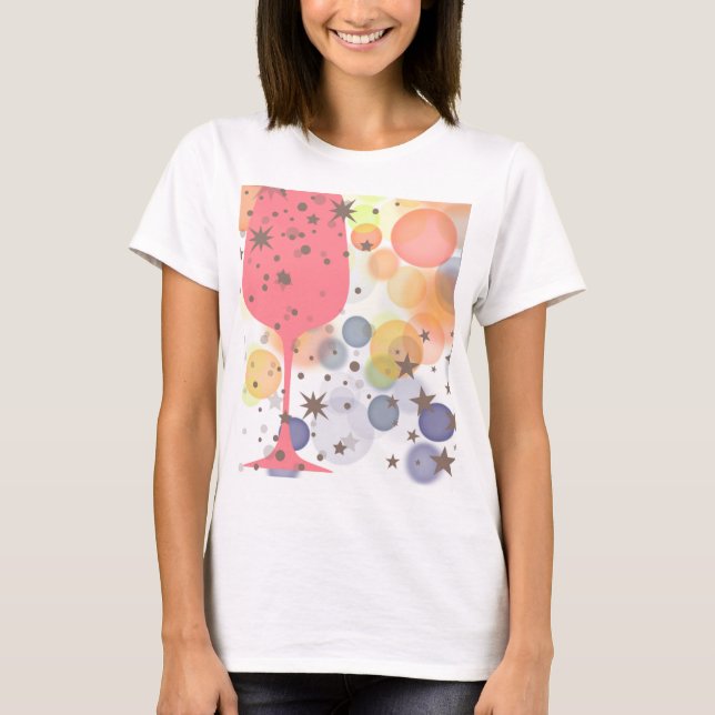 Champagne Bubbles T Shirt (Framsida)