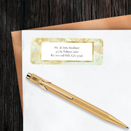 Champagne Burst Crystal Returetiketters Returadress Etikett