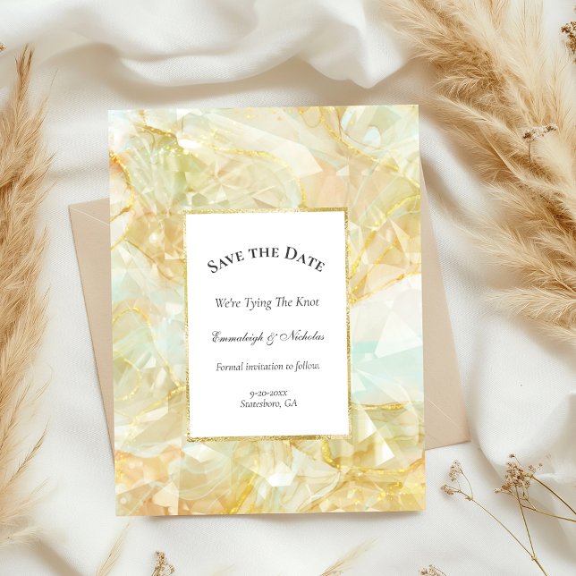 Champagne Burst Crystal Spara datumet Vykort (Skapare uppladdad)