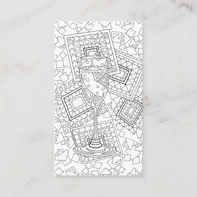 Champagne CL01 | Roligt för Mixolog Bartender Even Visitkort (Framsida)