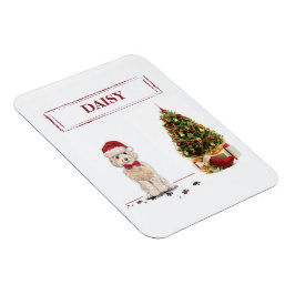 Champagne Cockapoo Funny jul Hund med Träd Magnet